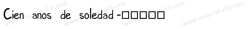 Cien anos de soledad字体转换
